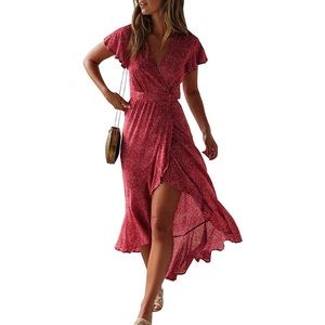 NWT Red wrap dress